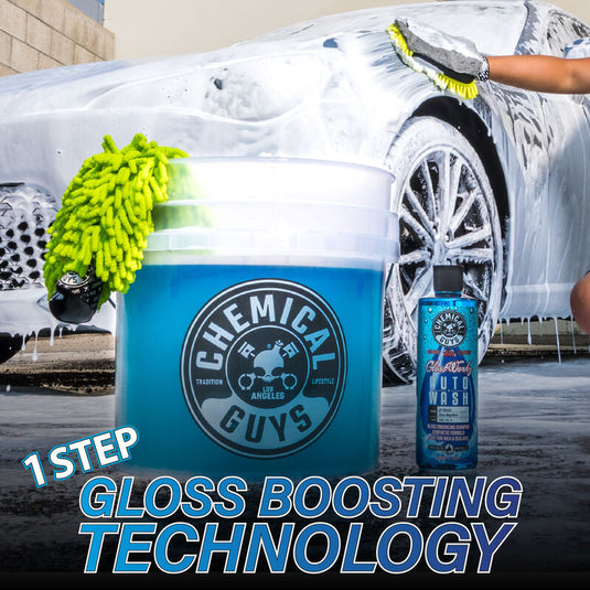 Chemical Guys Glossworks - Auto Wash Gloss Booster & Paintwork Cleanser 473ml (16oz)