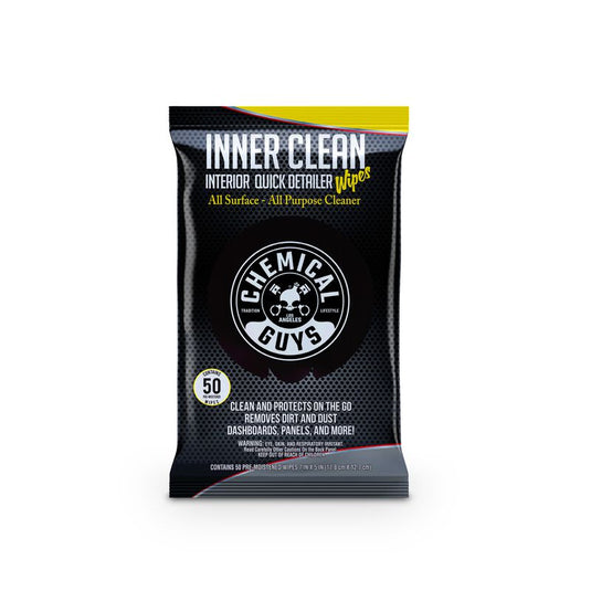 Chemical Guys InnerClean Interior Quick Detailer & Protectant Wipes 50pk