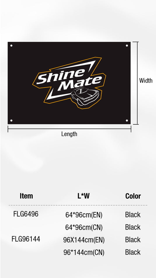 ShineMate Large Flag / Banner 96cm x 144cm