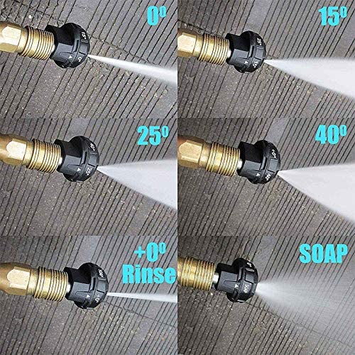 CleanerCar 6 in 1 Adjustable Water Spray Nozzle for Stubby Gun