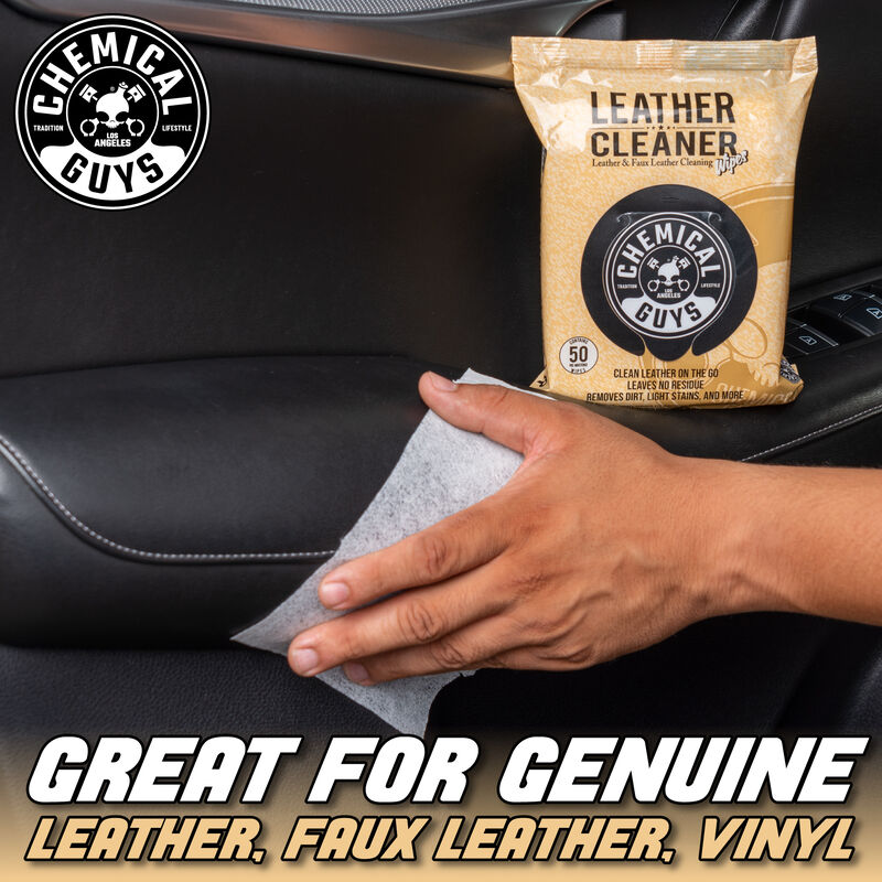 Load image into Gallery viewer, Chemical Guys Leather Cleaner Wipe 50pk
