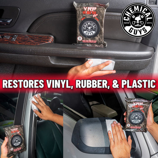 Chemical Guys VRP Vinyl, Rubber, Plastic Shine & Protectant Wipe 50pk