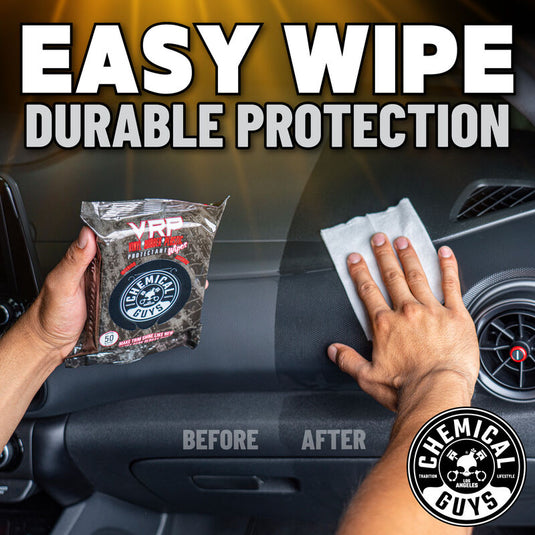 Chemical Guys VRP Vinyl, Rubber, Plastic Shine & Protectant Wipe 50pk