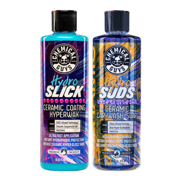 Load image into Gallery viewer, Chemical Guys HydroSlick &amp; HydroSuds Wash, Shine and Protect Kit
