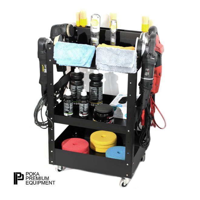 Load image into Gallery viewer, Poka Premium Detailing Trolley PRO 3 Shelves  WD_PRO
